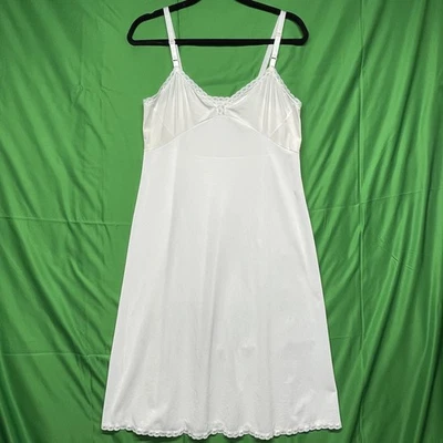 Vestido sin Mangas Shadowline Para Mujer 38 Alto Blanco Nylon Spandex Ajustable con Borde de Encaje EE. UU. Foto 1 de 4