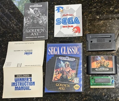 Golden Axe Sega Genesis Classic Complete CIB Case Handtag Manual Poster Reg Card - Image 1 of 4