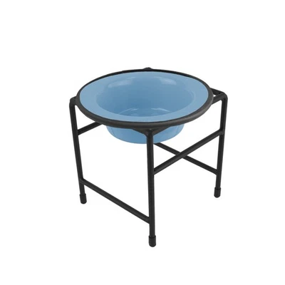 Alimentador individual con tazón de acero inoxidable para gatos/perros, 1,25 taza/10 oz, azul cielo Foto 1 de 3