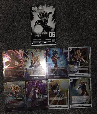 Full Set! Tournament Pack 06 Dragon Ball Fusion World Promos 2025 8 Cards NM/M  - Image 1 of 4