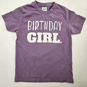 Birthday Girl Youth T-Shirt Size 7 Purple Short Sleeve Cotton Tee Shirt EUC - Picture 1 of 5