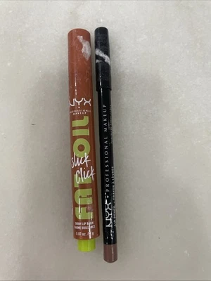 NEW NYX Fat Oil Shiny Lip Balm #06 Hits Different & NYX Lip Pencil Nude Beige - Image 1 of 2