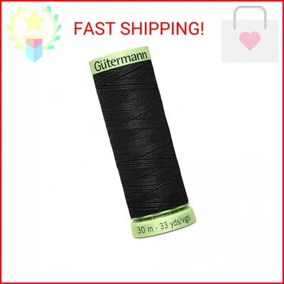 Gutermann Topstitch hilo de alta resistencia 33 yardas, negro Foto 1 de 2