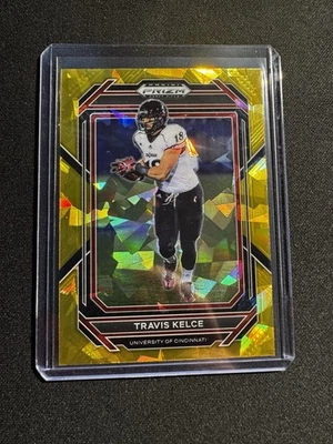 2023 Panini Prizm Draft Picks - Travis Kelce Gold Ice Prizm #95 - Image 1 of 2