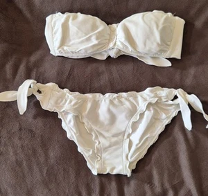 Melissa Odabash Off-White Bandeau Bikini, size 8UK 4US - Picture 1 of 9