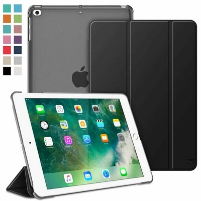 For iPad mini 1 2 3 4 5 6 Slim Leather Foldable Flip Case Clear Back Full Cover - Image 1 of 4