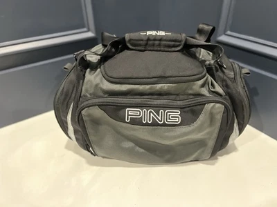 Bolso de Lona PING Golf Negro Bolso de Mano Gimnasio Vestuario Viaje Clásico Llevar Todo Gris Foto 1 de 4