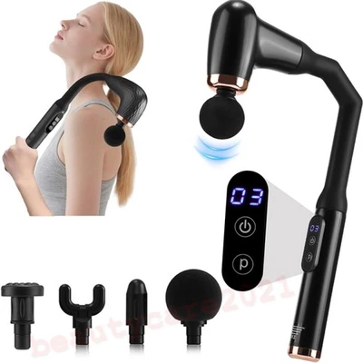Electric Fascia Gun Deep Tissue with Extended Handle, Back Massager Pain Relief Foto 1 de 4