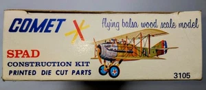 Vintage Comet SPAD Rubber Powered Balsa Airplane Kit. Spannweite 304mm. - Bild 1 von 2