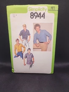 Simplicity Sewing Pattern  8944, 8798 Men's Size 40, 42, 44  Shirt - Picture 1 of 4