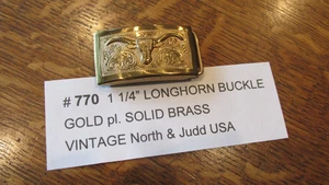 WESTERN Theme North & Judd  VINTAGE BUCKLES Gold plated & other styles USA New - Picture 1 of 33