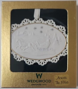 Wedgwood Christmas Ornament Season's Greetings From Across the Miles w/ Box - Picture 1 of 7
