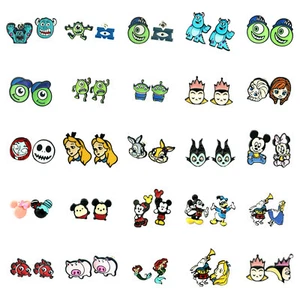 CLASSIC CARTOONS MOVIES CHARACTERS LOGOS POST ENAMEL STUD EARRINGS - Picture 1 of 33