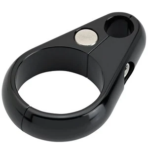 Black motorcycle Clutch Brake Cable Clamp 1" Frame Tube x 3/8" Cable harley chop - Picture 1 of 7