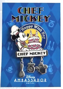 PIN COLGANTE TOKIO DISNEY EMBAJADOR HOTEL FELIZ DÍA DEL DESEO CHEF MICKEY MOUSE - Imagen 1 de 2