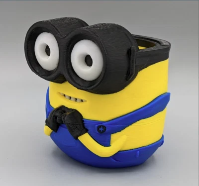 Bob Minion 3D Printed Planter, Pen cup, Desk Organizer Gift - Изображение 1 из 4