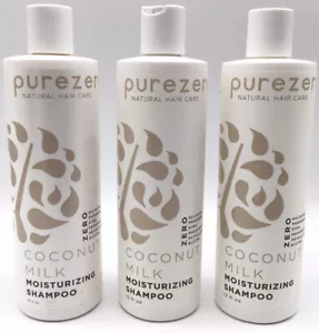 Menge 3 Purezero Clean Beauty Kokosmilch feuchtigkeitsspendendes Shampoo je 12 Unzen - Bild 1 von 3