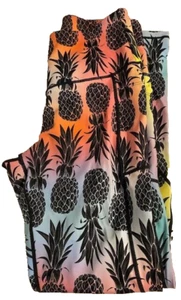 FMFM Long Leggings Size L Taste the Pineapple Feed Me Fight Me exercise pants - Picture 1 of 2