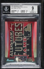 2011 Bowman Draft Futures Game 1/1 Jose Altuve BGS 9 Rookie Jumbo Patch RC tj1