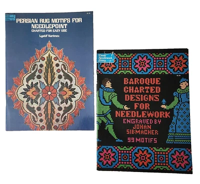 Dover Needleworks Series Baroque Designs and Persian Rug Motifs for Needlepoint - Image 1 of 4