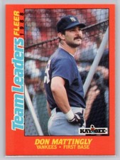 1988 FLEER KAY BEE TEAM LEADERS #19 DON MATTINGLY  NEW YORK YANKEES