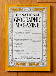 National Geographic Julio 1945; Renania; Potomac; Guatemala; Austria; Nativos - Imagen 1 de 20