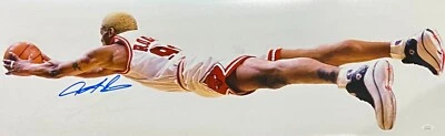 Dennis Rodman Signed Autographed 36x12 Panoramic Photo JSA Chicago Bulls Blue - Image 1 of 2