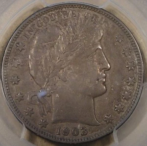 1903 Barber Half Dollar 50c PCGS Certified AU55 - Picture 1 of 4