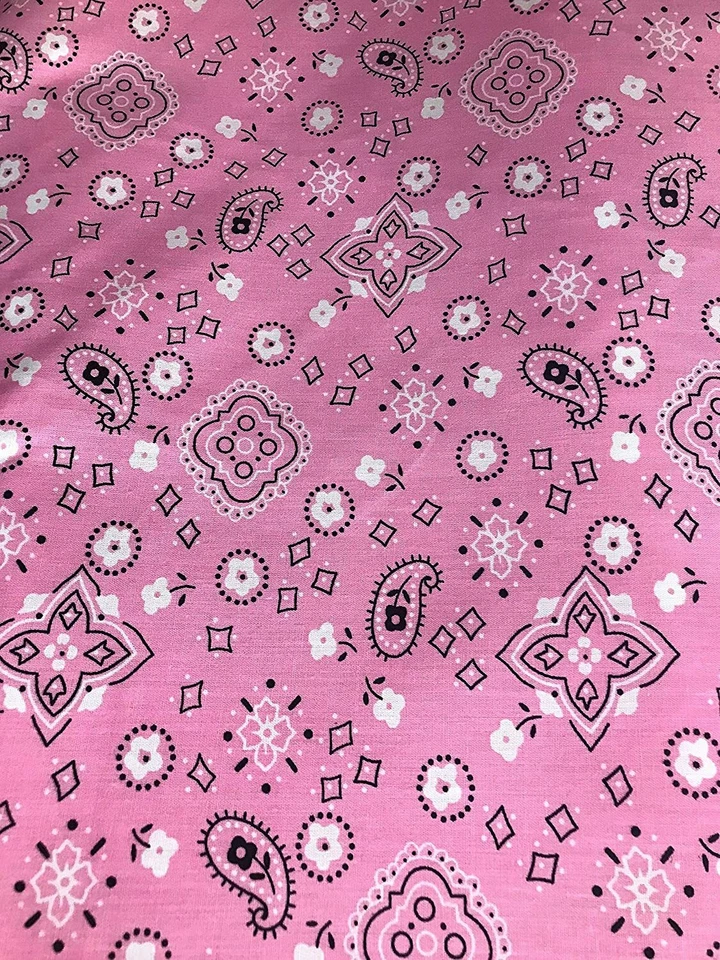TELA BANDANNA ROSA POLI ALGODÓN 58" ANCHO EL PATIO Foto 1 de 1
