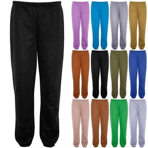 Womens Ladies Elasticated Waist Jogging Jog Bottom Joggers Fleece Pants Trouser - Picture 1 of 14