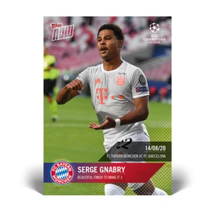Topps NOW UCL 19/20 - Card 072 - Serge Gnabry - Bayern München - Bild 1 von 2