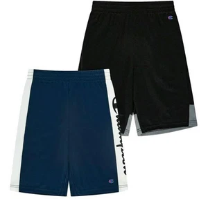 NEW! BOYS CHAMPION 2 PK QUICK DRY PULL ON STRETCH SHORT! UPF 30! VARIETY SZ/CLR - Picture 1 of 5
