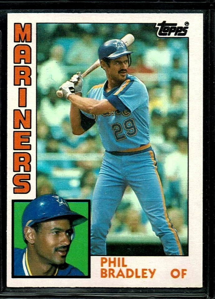 1984 TOPPS TRADED BASEBALL SEATTLE MARINERS PHIL BRADLEY ROOKIE CARD RC #15-T NM - Image 1 of 1