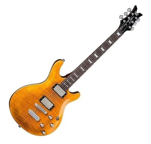 Dean Icon Flame Top Trans Amber arched Top DMT Series Nostalgia Electric Guitar - Picture 1 of 2
