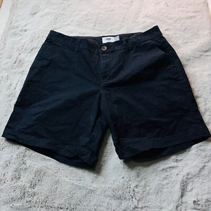 Old Navy Shorts Womens 6 Chino Flat Front Cotton Blend Pockets 8" Inseam - Picture 1 of 11