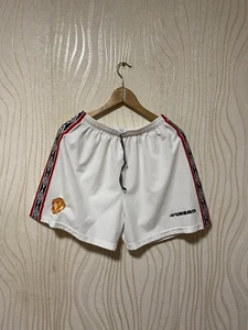 MANCHESTER UNITED 1998 2000 HOME FOOTBALL SOCCER SHORTS sz M MEN - Picture 1 of 13