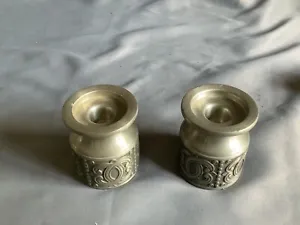 Norwegian pewter candlesticks - Picture 1 of 3