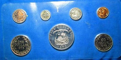 6X Coins Proof Set Liberia Silver Elephant 1973 Not in Box Lamination AE-542 - Image 1 of 4