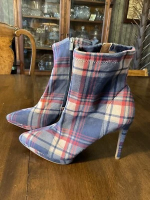 Jessica Simpson Valyn Plaid Fabric Womens Shoes Size 8 M Boots Booties New - Image 1 of 4