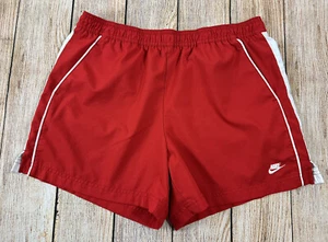 Women’s Nike Fit Dry Athletic Shorts Red White Size Medium 8-10 - Picture 1 of 8