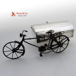 Figural Bicycle Box Sterling Silver Mexico - Picture 1 of 7