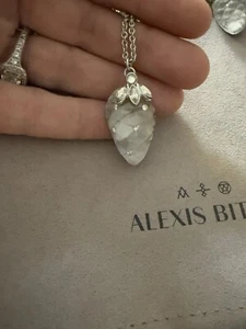 100% Authentic ALEXIS BITTAR Vintage Quilted Lucite & Crystal Necklace - Picture 1 of 8