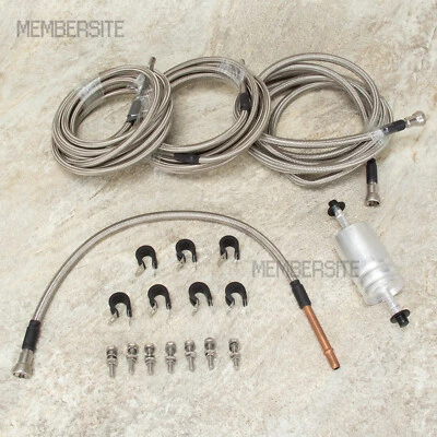 Kit de línea de combustible trenzado SS de fijación rápida para Chevrolet Silverado 1500HD 2500 1999-2003 Foto 1 de 4