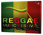 Blechschild Kino Reggae Musikfest