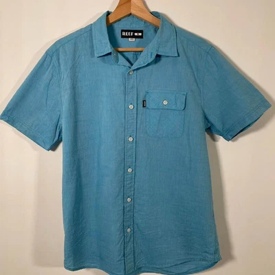 REEF Hombre Edwin Manga Corta Azul Legión, Pequeño Foto 1 de 4