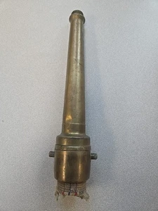 Vintage Brass Fire Hose Nozzle 10.25” with 1.75" Coupler - Picture 1 of 11