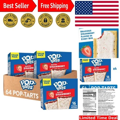 Delicious Frosted Strawberry Toaster Treats - Perfect for Lunchboxes, 64-Pack - Image 1 of 4