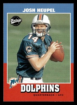Josh Heupel 2001 Upper Deck Vintage Rookie Card #235 Miami Dolphins - Image 1 of 2