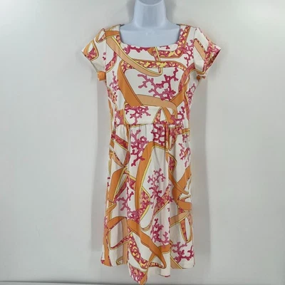 Vestido Vaina J. McLaughlin S Estampado Cinta Elástico Nylon Spandex Travel Resort Foto 1 de 4