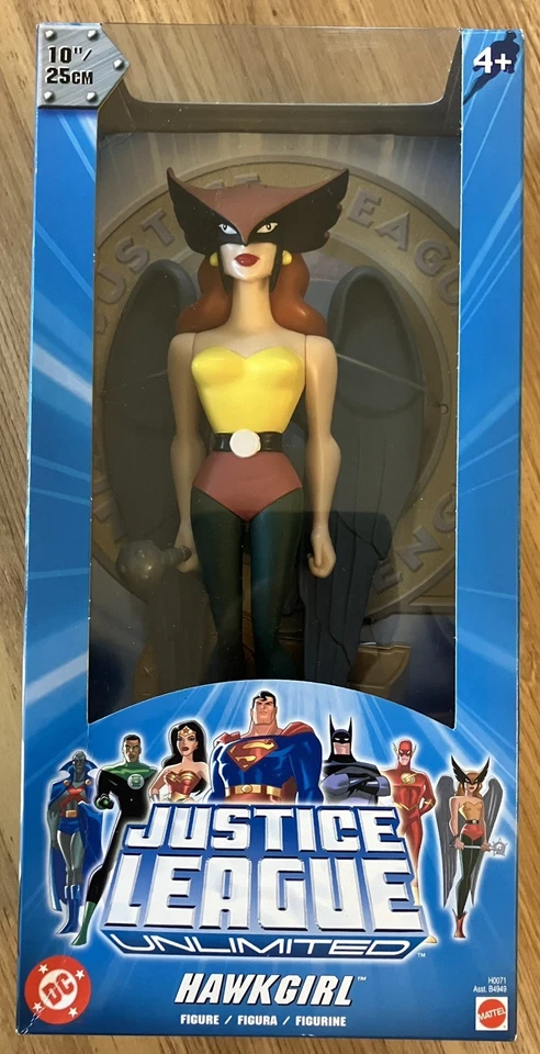 ЗАПЕЧАТАННАЯ ФИГУРКА DC JUSTICE LEAGUE HAWKGIRL MATTEL 2004 10 ДЮЙМОВ НОВАЯ - Изображение 1 из 4